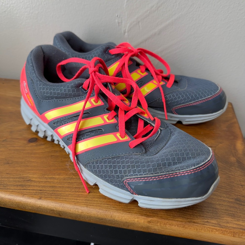 Adidas Climawarm Grey Pink Yellow Running Shoes Womens 8.5 G99545